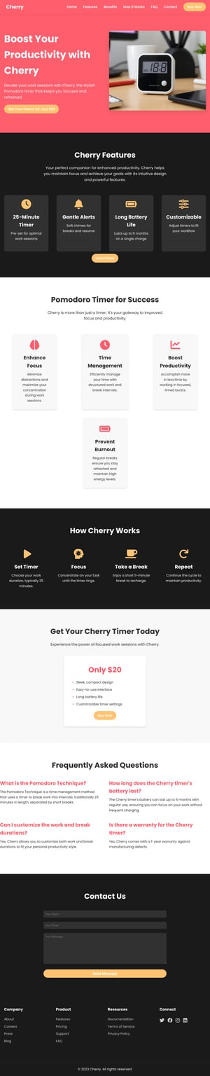 Cherry - The Ultimate Pomodoro Timer Device