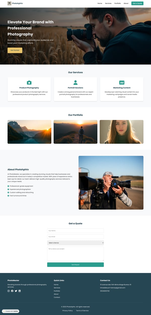 PhotoMaster - Professional Photography Services