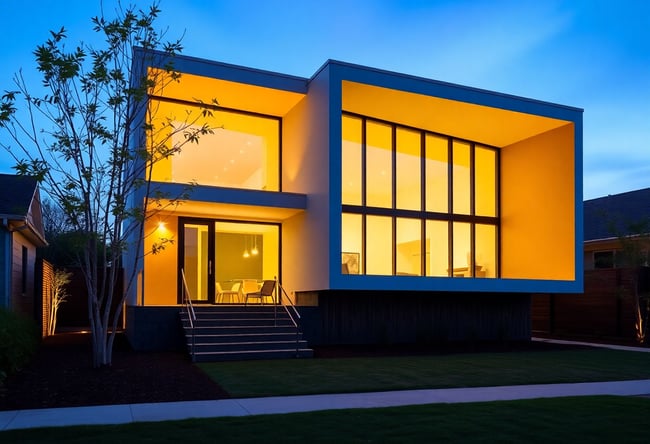 Dusk Glow: Modern Sustainable Home