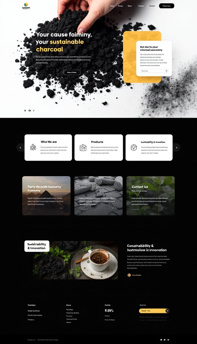 Sustainable Charcoal Webpage Design