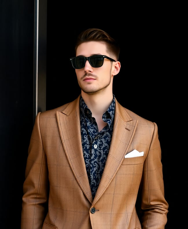 Stylish Male Model in Luxury Blazer