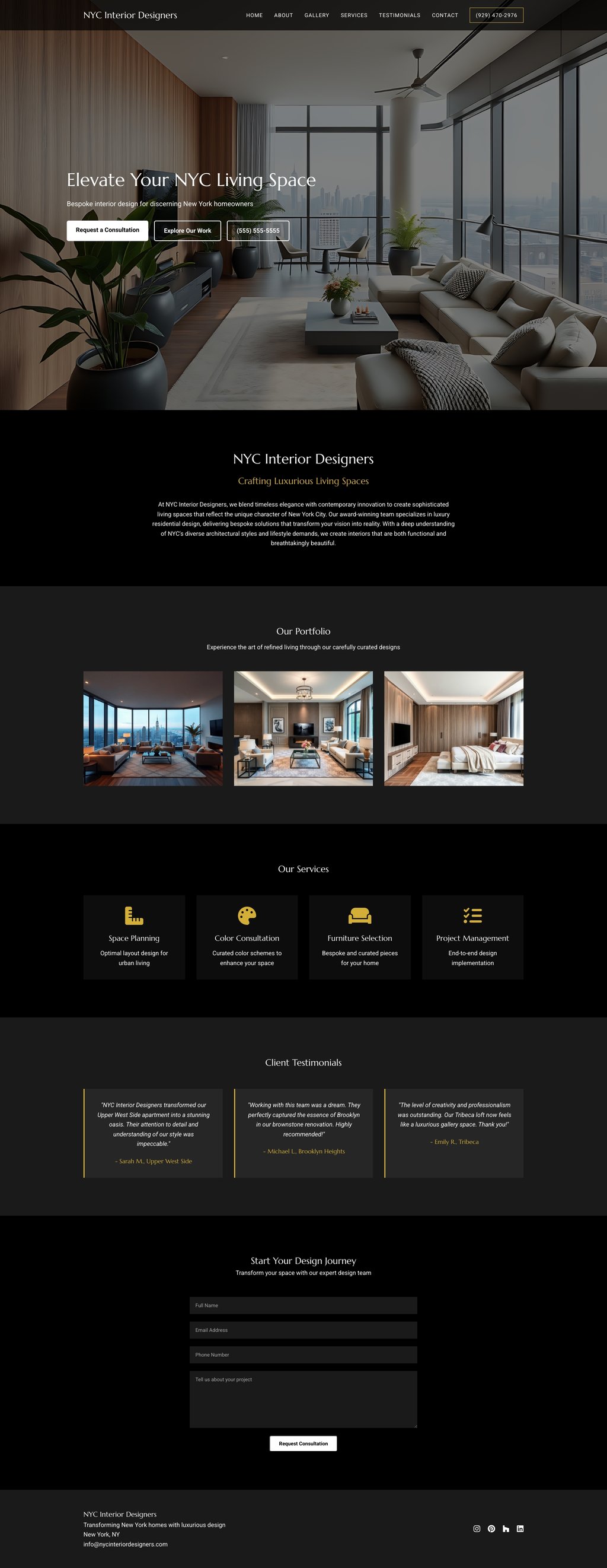 NYC Interior Designers - Luxury Home Design Services