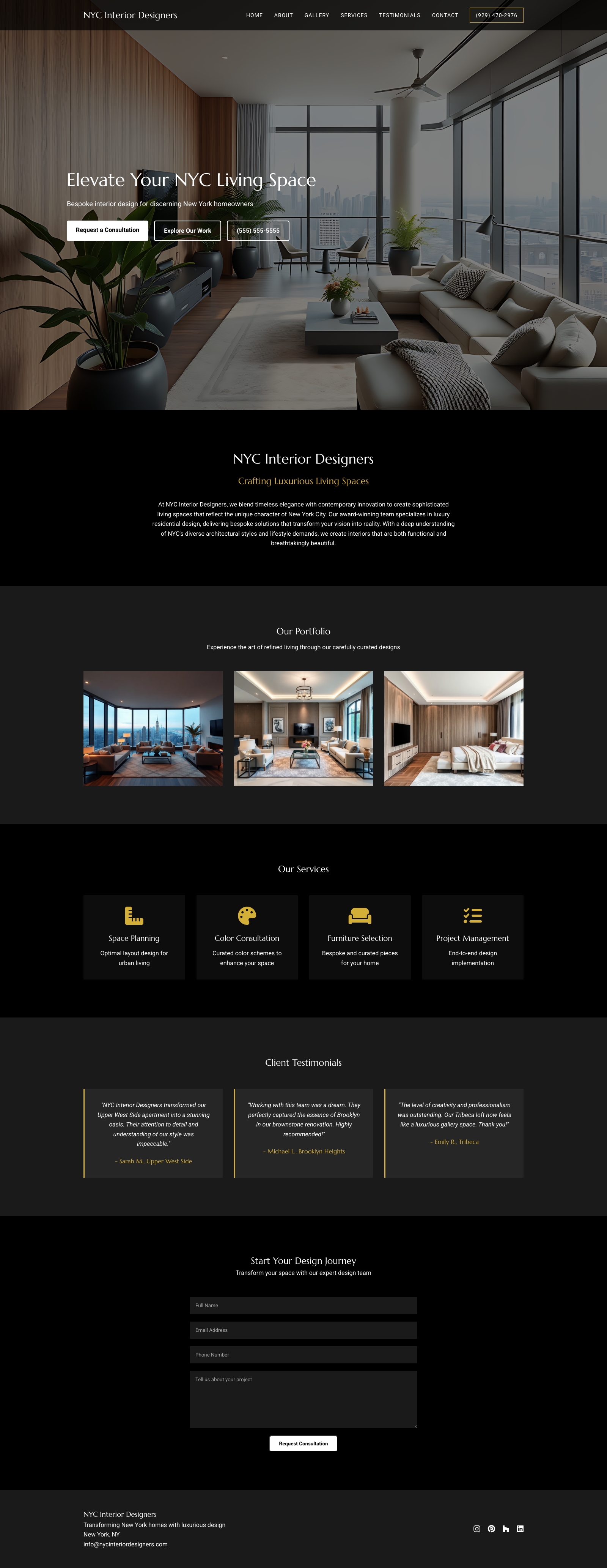 NYC Interior Designers - Luxury Home Design Services