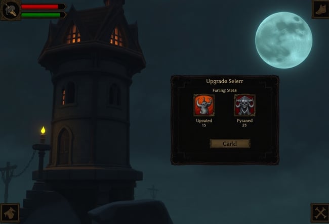 Haunted Tower Upgrade Interface