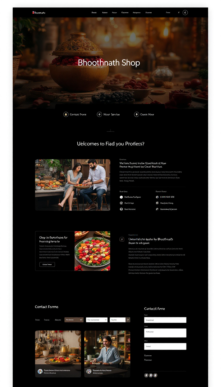 Bhoothnath Shop One-Page Website Design