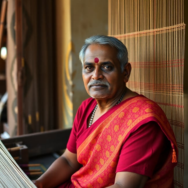 Expert Saree Weaver Ramesh Meher