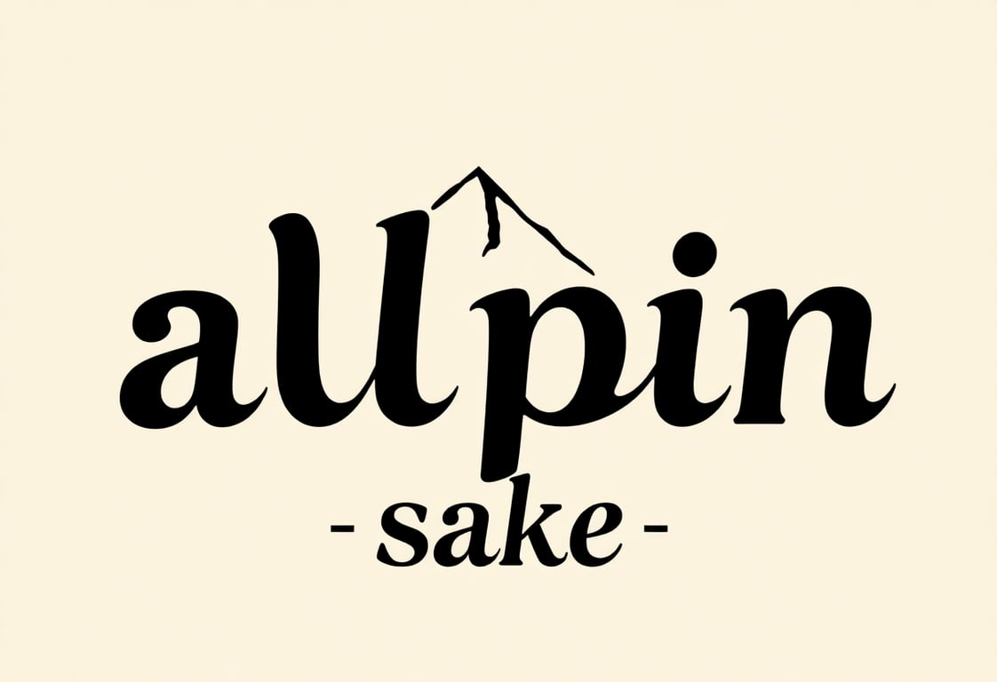 Alpin Sake logo featuring elegant typography in black
