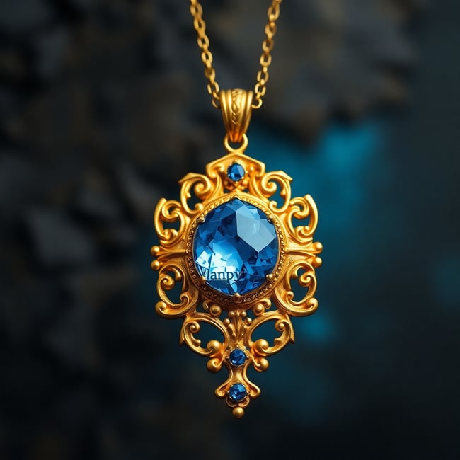 Mystical Blue Stone Pendant