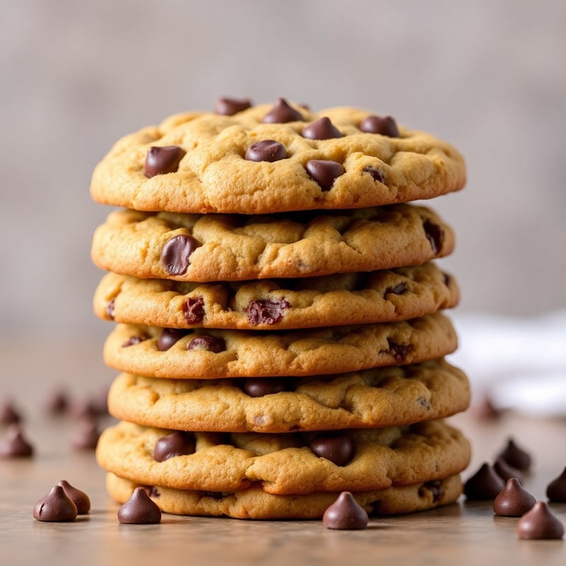 Delicious Chocolate Chip Cookie Stack