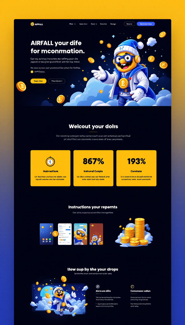 Landing Page $AIRFALL: Airdrop Fun e Inovação Cripto