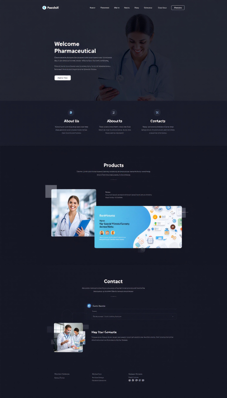 Minimalist Pharmaceutical Company Website Design