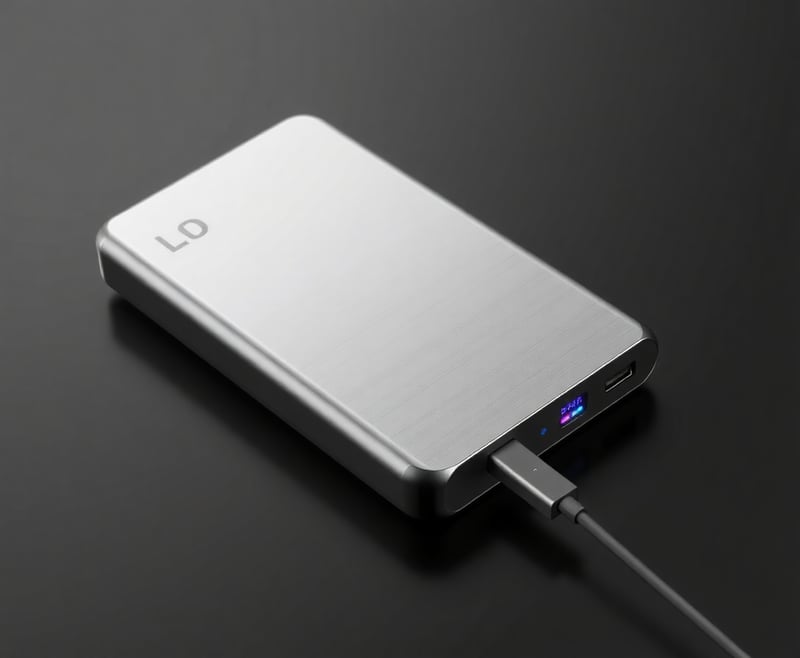 Metallic LED Fast Charge Power Bank