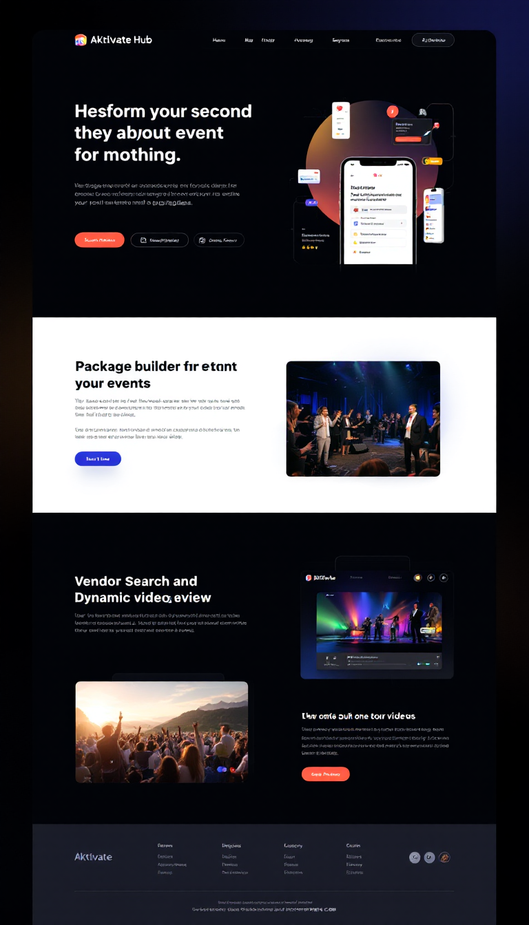 Modern Dark Theme Website for AKtivate Hub