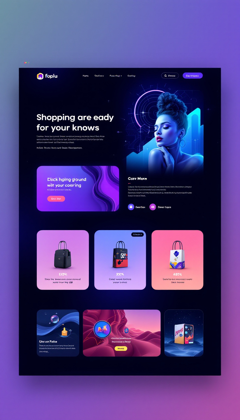 Futuristic Online Shopping Interface