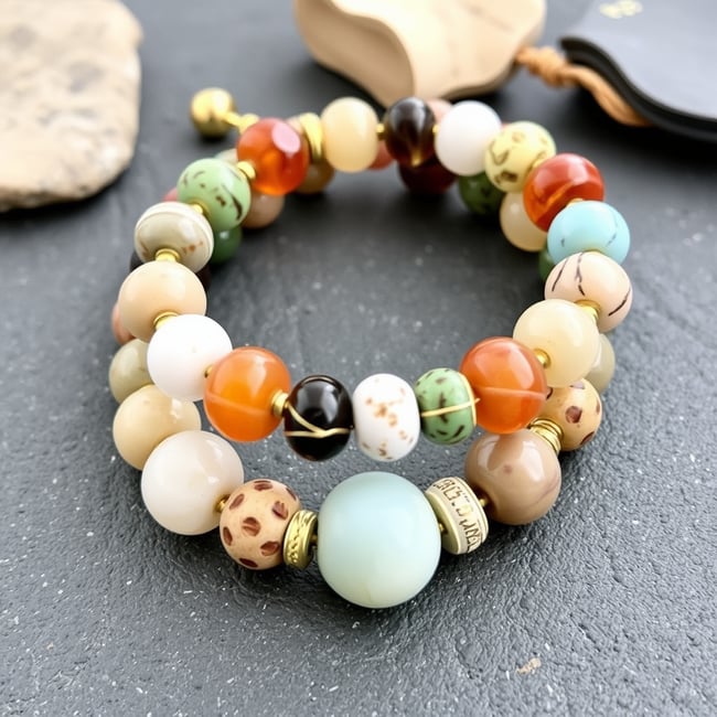 Natural Stone Beaded Bracelet