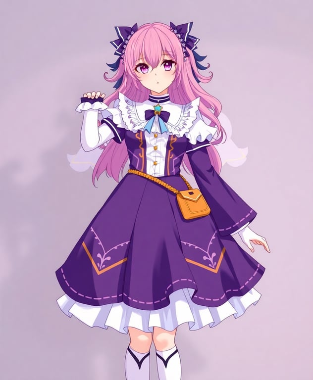 Magical girl anime cosplay dress with accessories from manga series