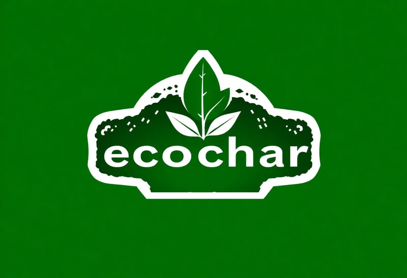 Ecochar Logo with Leaf Emblem