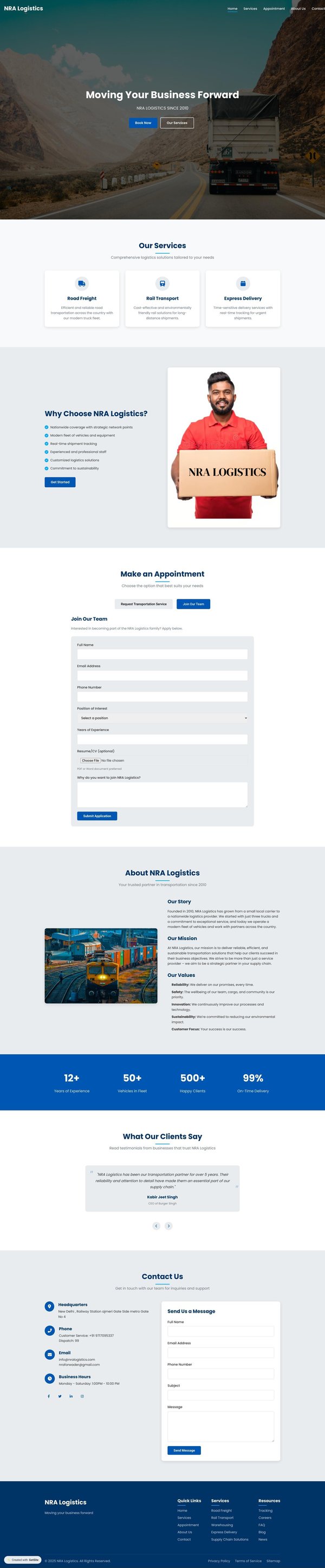 NRA Logistics - Reliable Transportation Services