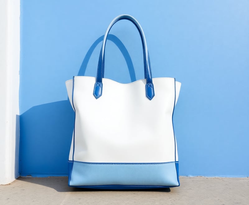 Blue and White Chic Tote