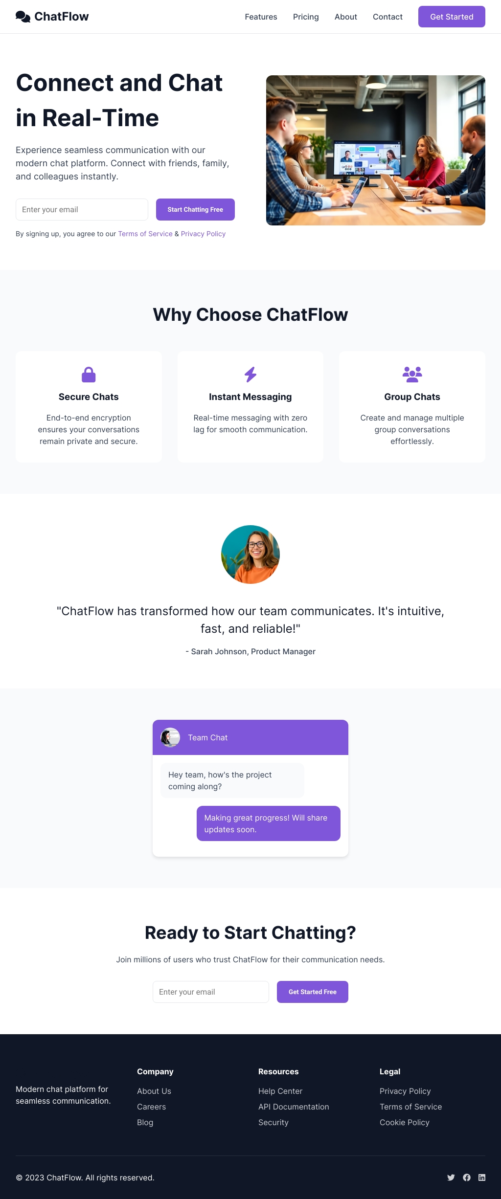 ChatFlow - Modern Chat Platform