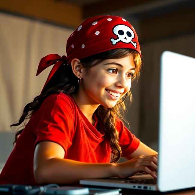 Pirate Coder at Work