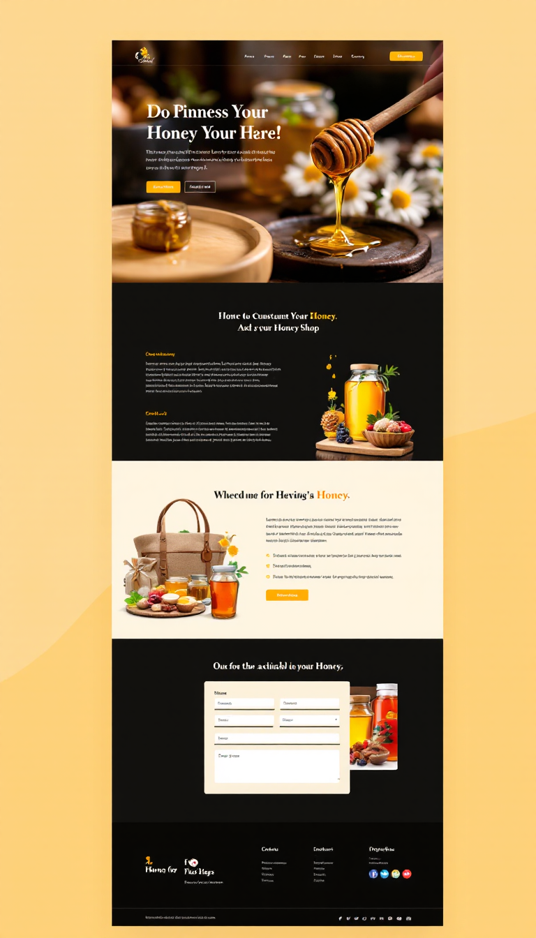 Honey Shop Website Design