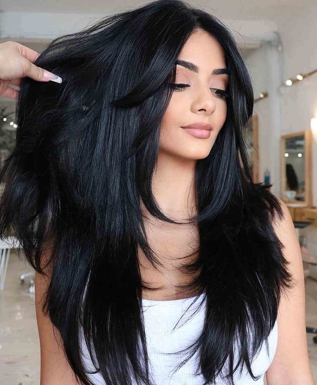 In this image show Layer Wolf Cut For Straight Hair