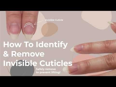 the image shows, how to remove and identify cuticles