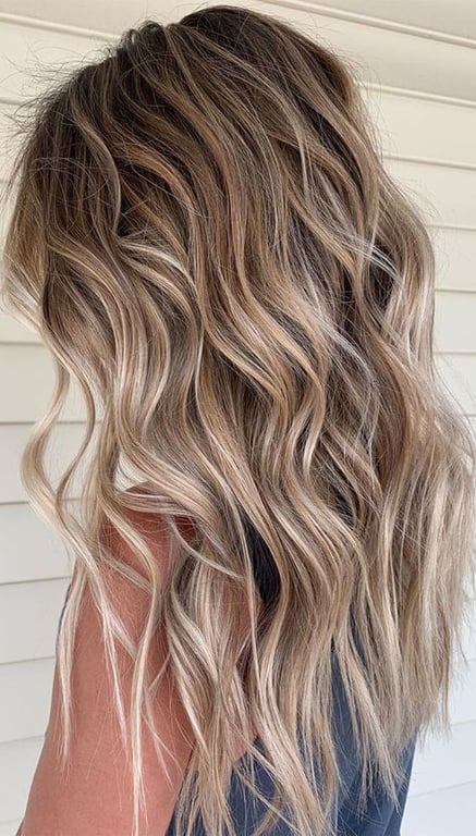 In this image show, the Dirty Blonde Hair with Highlights hairstyles.