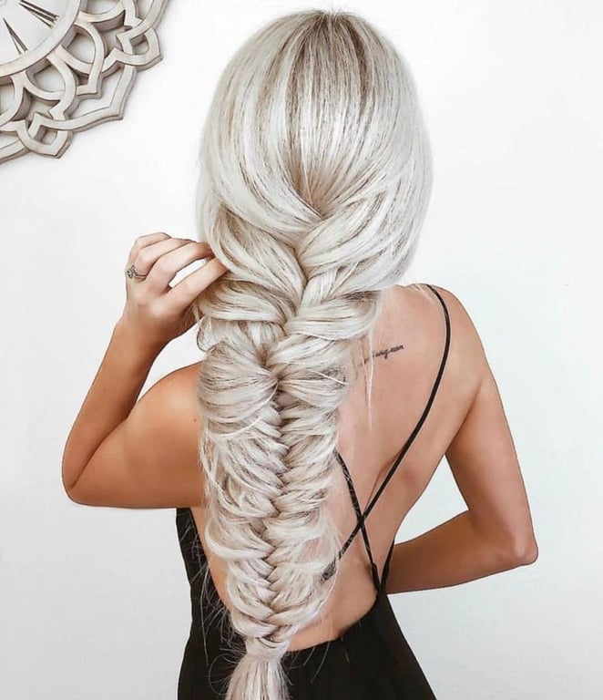 the image shows, fishtail braid