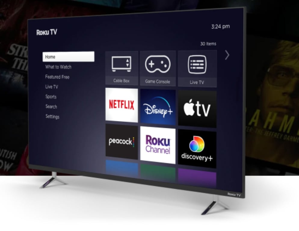 In this image show how to Roku TV set up and more information 