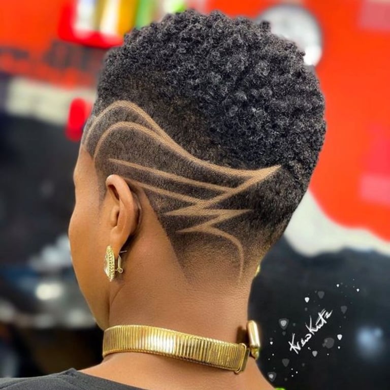 In this image show Afro Fade Haircut 