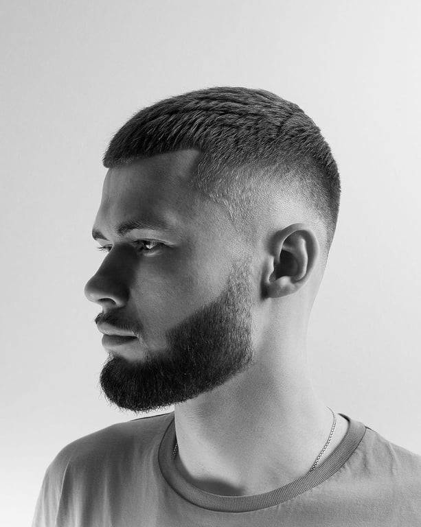 In this image show Mid Fade Haircut