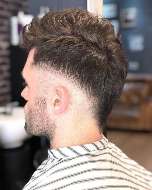 the image shows, Low Drop Fade Mohawk