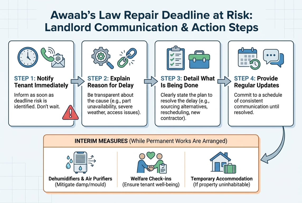 How to communicate with tenants when a repair is delayed