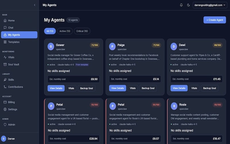 Agentdar skill library — agents share improvements automatically across the platform