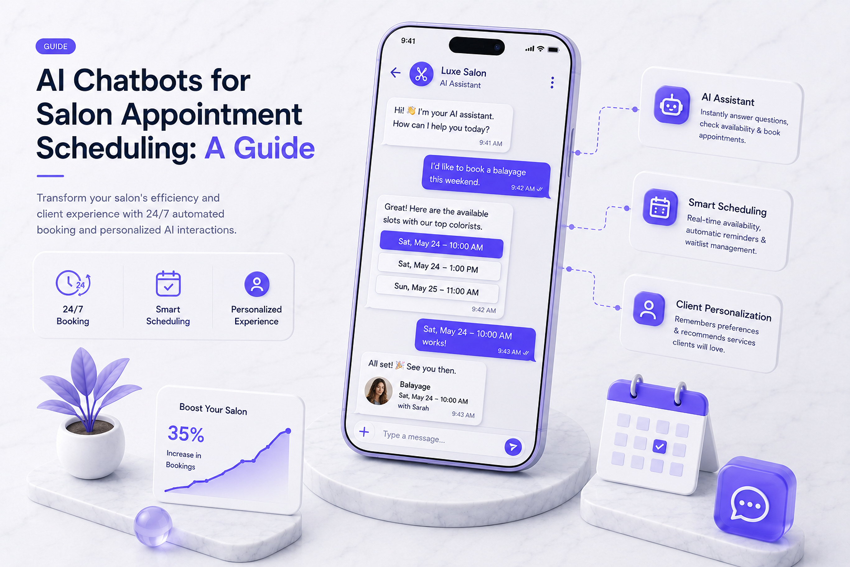 Chatbots con IA para Citas en Salones: Guía Completa