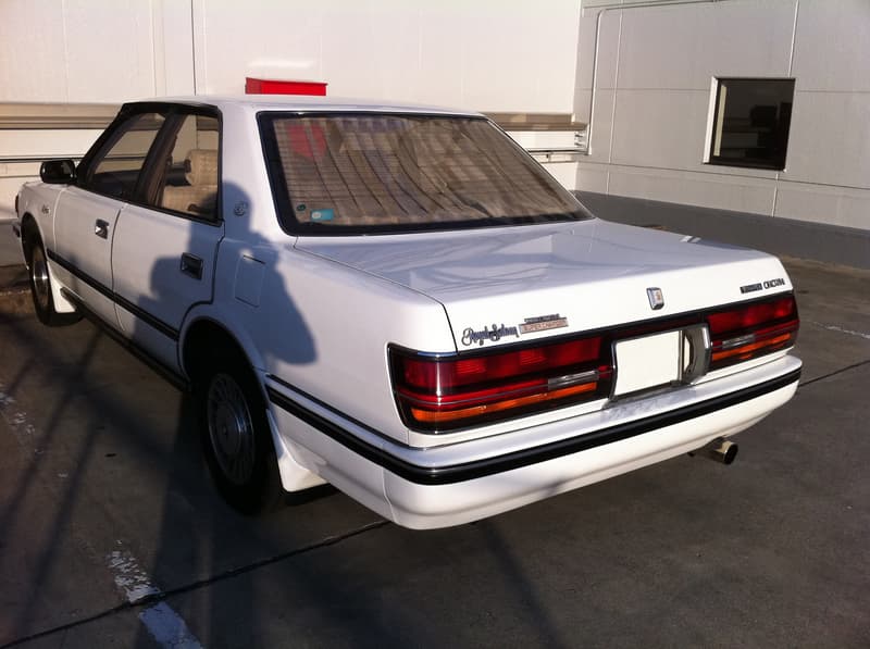 Toyota Crown S130 hardtop photographed in Japan, rear view
