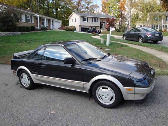 Toyota MR2 SW20 second-generation, mid-engine layout visible