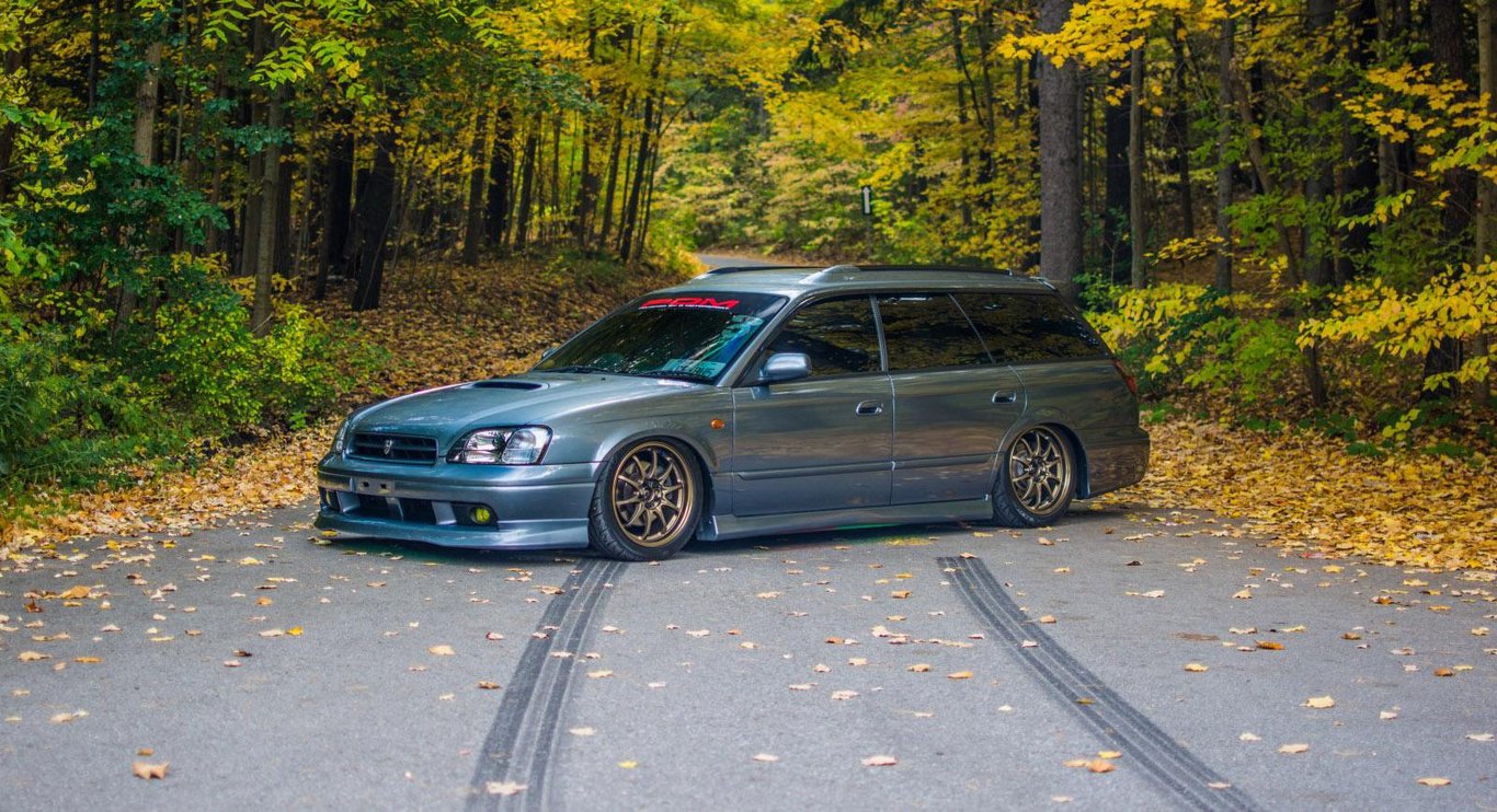 Subaru Legacy GT-B twin-turbo engine bay