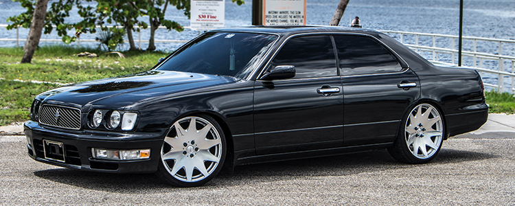 Nissan Cedric — hero image showing JDM executive sedan styling