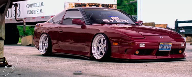 Nissan Silvia S13 — JDM-spec coupe, front three-quarter view