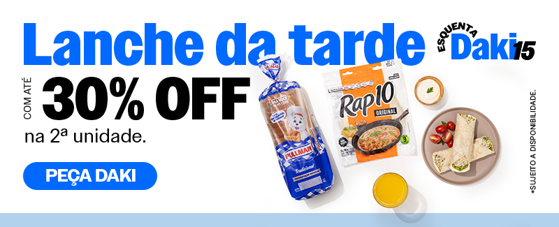 Lanche com até 30% na 2ª un!