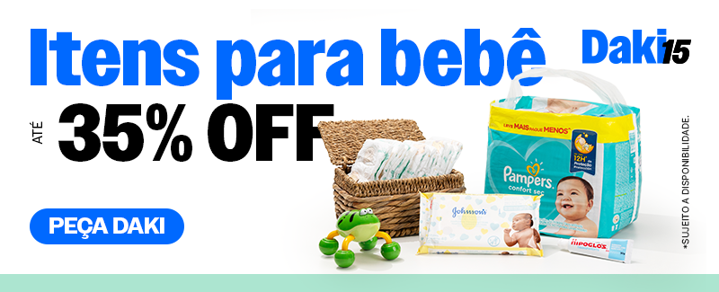 Itens para bebê até 35% OFF!