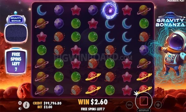 Gravidade Bonanza: Recursos do caça-níqueis