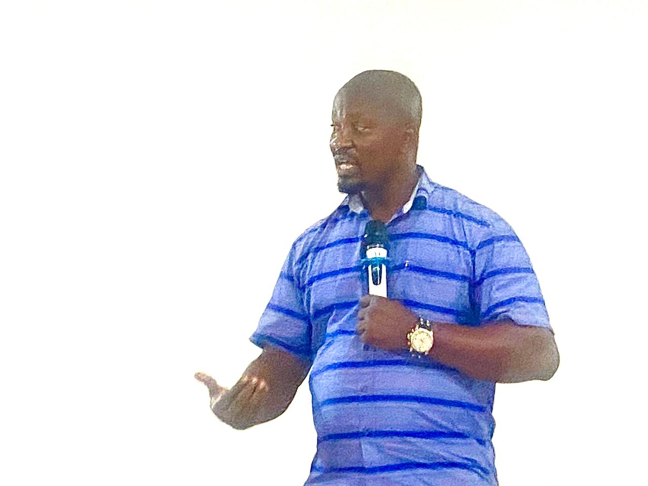 ALab Country Director, Mr Lawrence Yealue II giving remarks