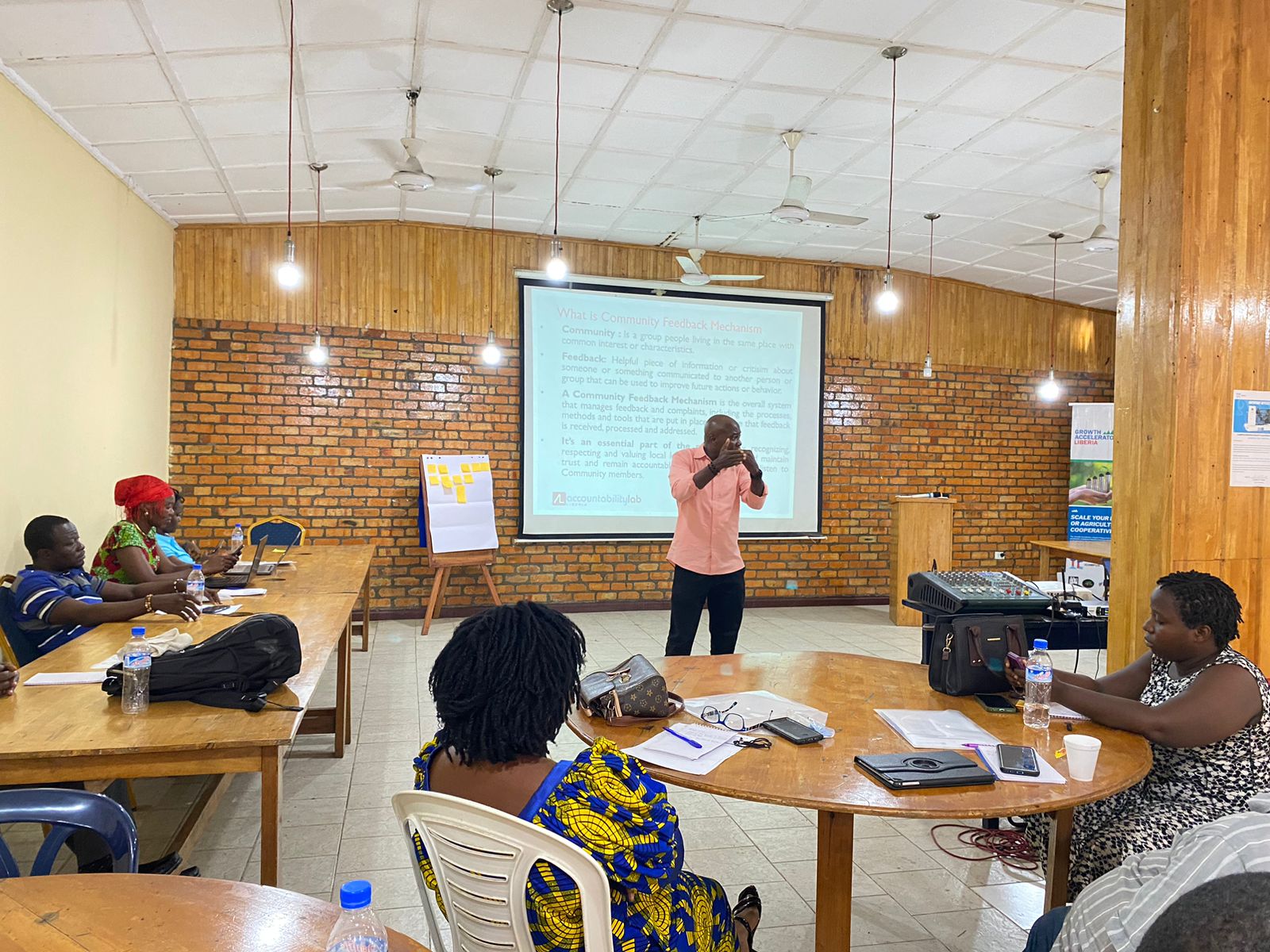 ALab Program and Learning Director, Mr Nyema Richards providing information on ALab CivActs advocacy initiatives