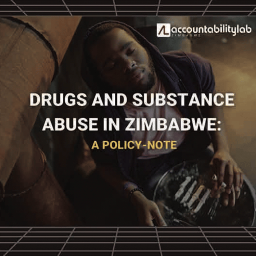The cover of the AL policy note on Drug and Substance Abuse.