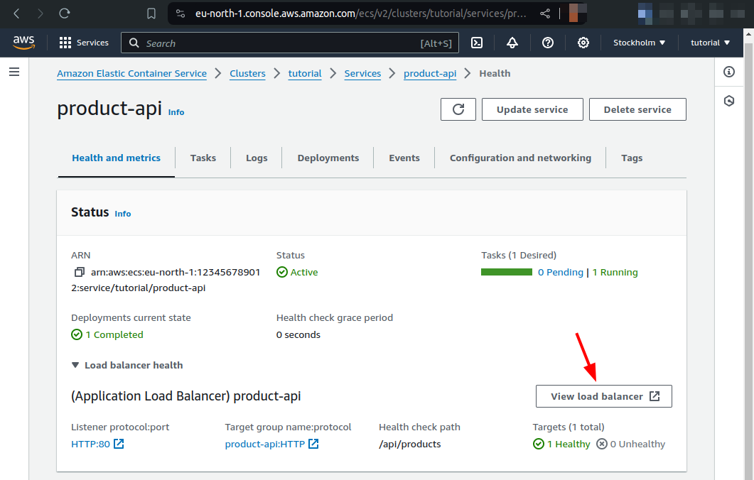 view load balancer