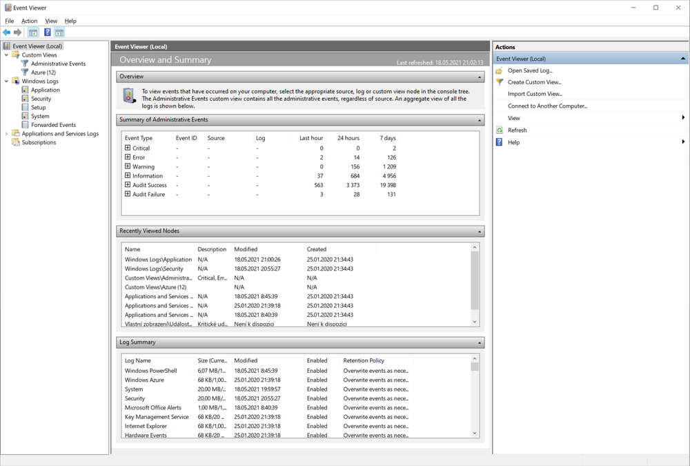 Navigating Summary View